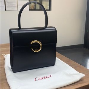 Cartier vintage black panthere collection bag
